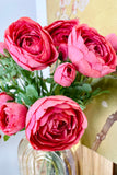 Coral Real Touch Ranunculus, Set of 3