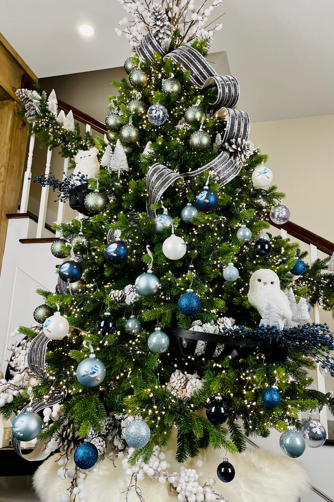 34 Inch Glittered White Mini Snowball Branch, Set of 2