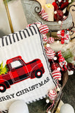 Red Truck Christmas Pillow