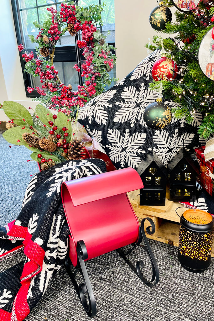 Red Metal Sleigh