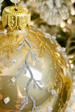 European Glass Butterscotch w/ branches Glass Ornaments, Set of 6