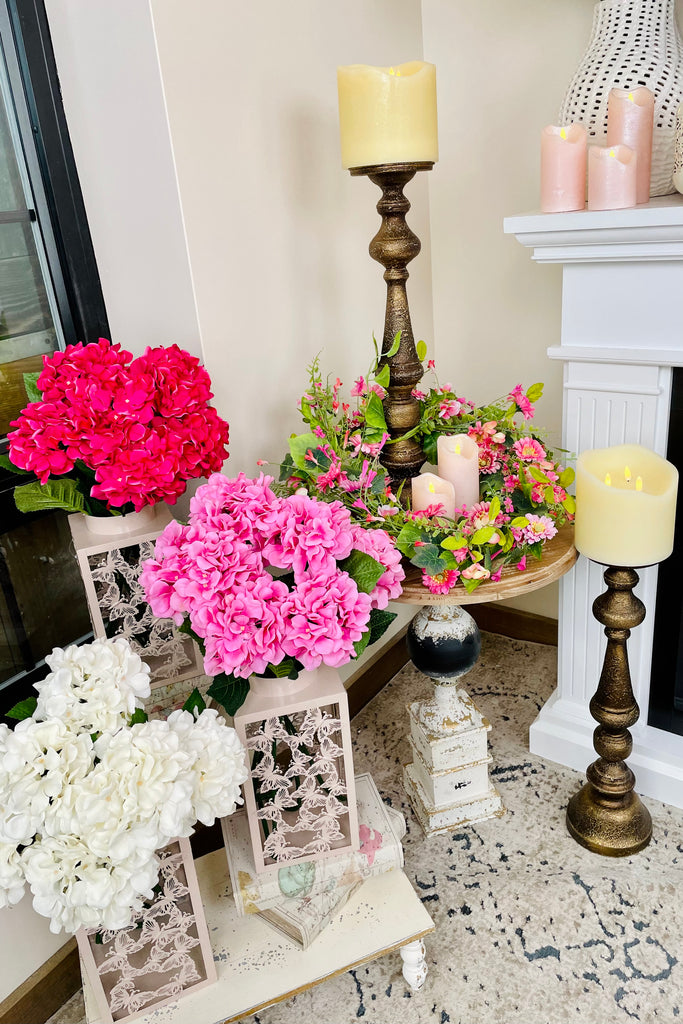 Pink Hydrangeas - Set of 6