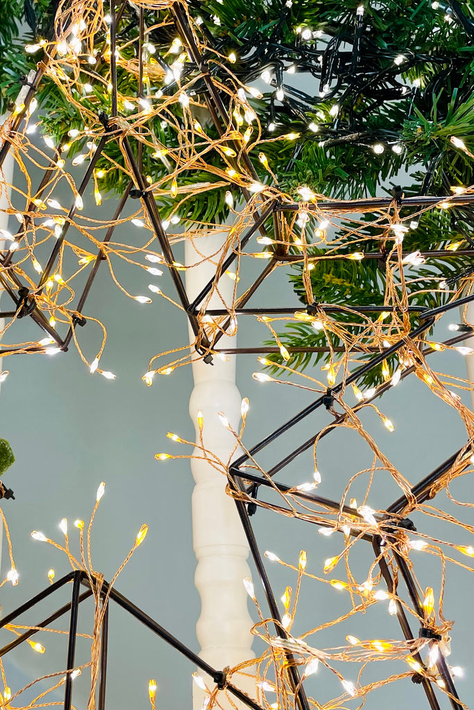 Outdoor Metal Star with Cluster Lights