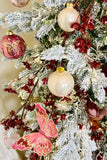 Bordeaux Delicate Flower Garland with Crystals