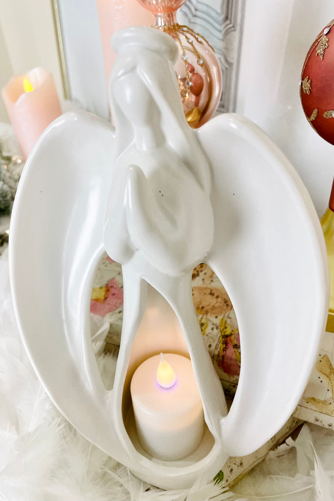 Porcelain Angel Tea Light Candleholder