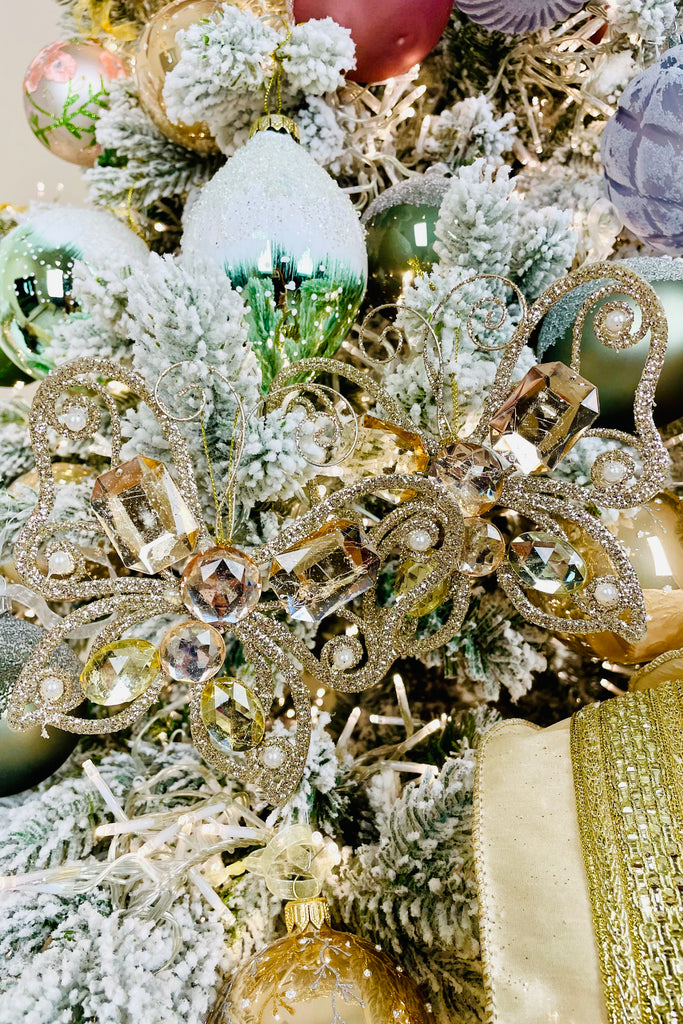 Jeweled Butterfly Ornaments, Set of 6