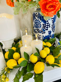 19 Inch Lemon & Foliage Candle Ring / Wreath