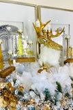 Gold Forest and Deer Tea Light Candleholder