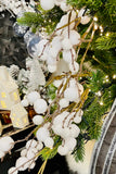 34 Inch Glittered White Mini Snowball Branch, Set of 2