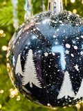 Night blue Christmas Tree Everlasting Ornament, Set of 12