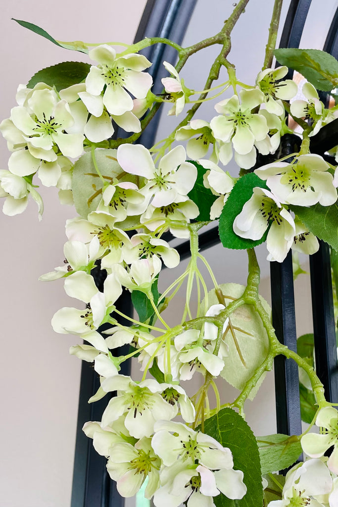 White and Green Flower Blossom Branches, Set of 2