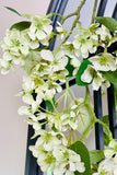 White and Green Flower Blossom Branches, Set of 2