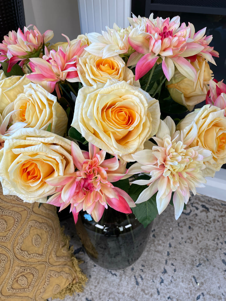 28" Real Touch Yellow Rose Bundle - Set of 2