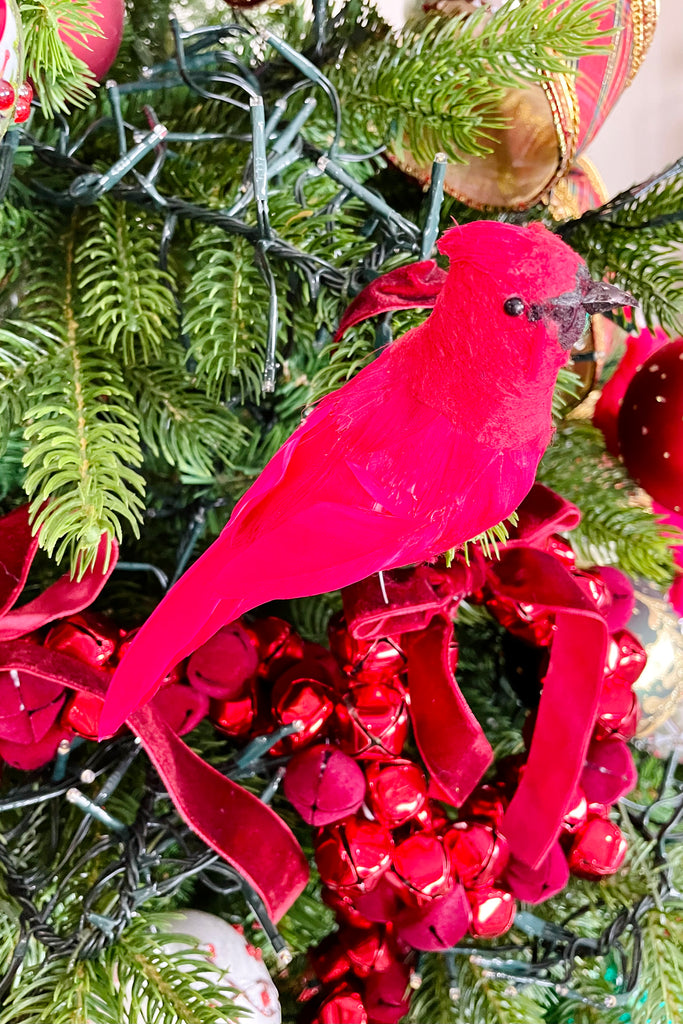 7" Clip on Cardinal Ornament, Set of 4