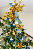 Night blue Christmas Tree Everlasting Ornament, Set of 12