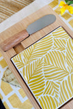 Bamboo and Porcelain Cheese Board, Set of 2