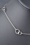 Italian Handmade Double Circle Love Station Necklace