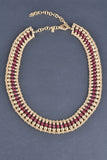 Florentine Handmade Woven Beaded Gemstone Necklace