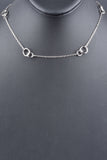 Italian Handmade Double Circle Love Station Necklace