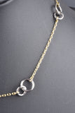 Italian Handmade Double Circle Love Station Necklace