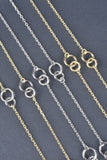 Italian Handmade Double Circle Love Station Necklace
