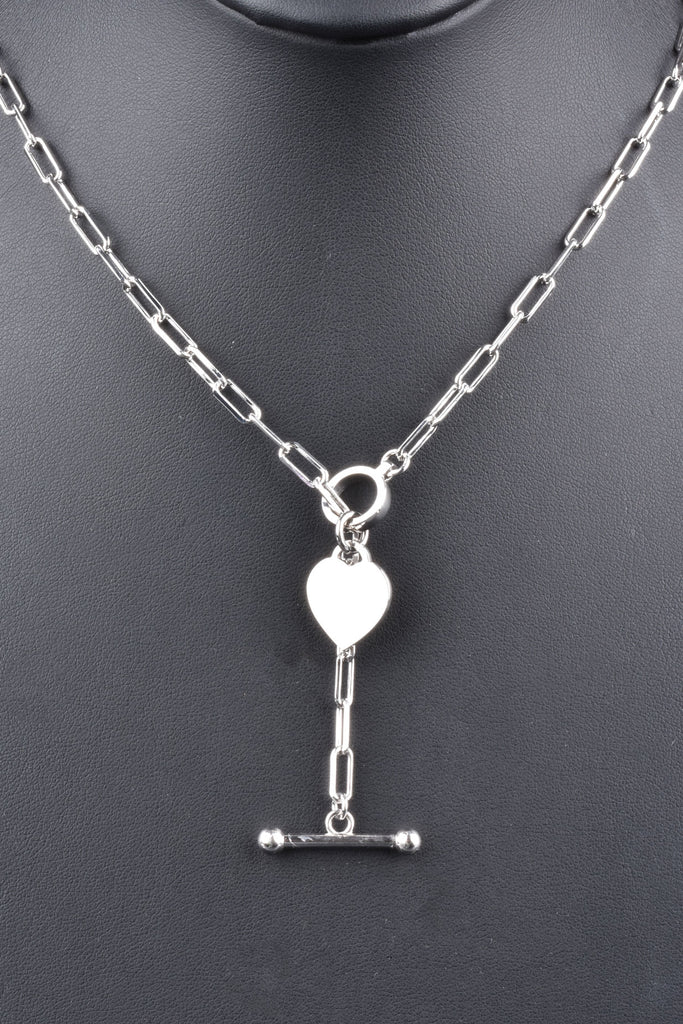 Italian "Trend Right" Toggle Heart Necklace