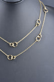 Italian Handmade Double Circle Love Station Necklace