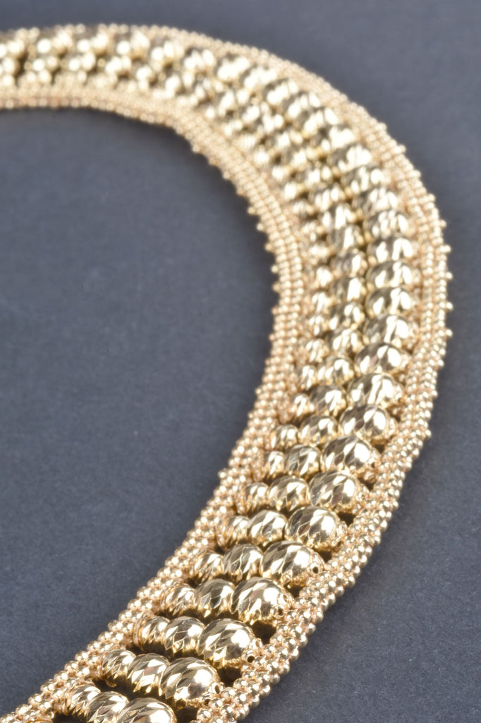 Florentine Handmade Woven Beaded Gemstone Necklace