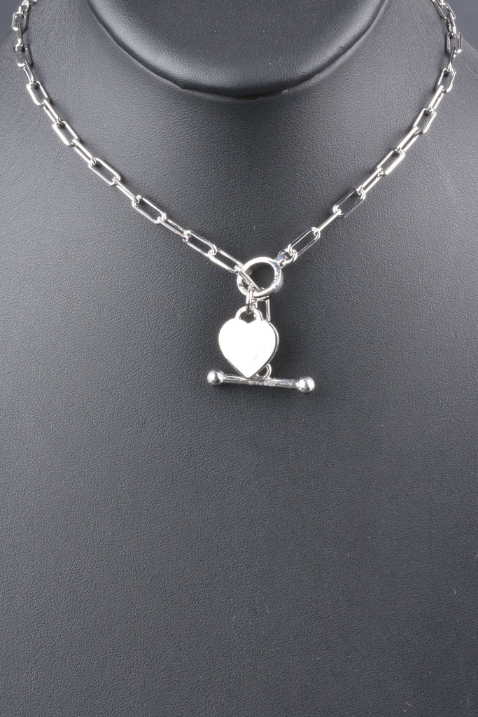 Italian "Trend Right" Toggle Heart Necklace