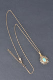 1/2ct Maharaja Polki Diamond and Turquoise Pendant with Chain