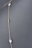 Handmade 36” Special Cut Marquise Station Necklace