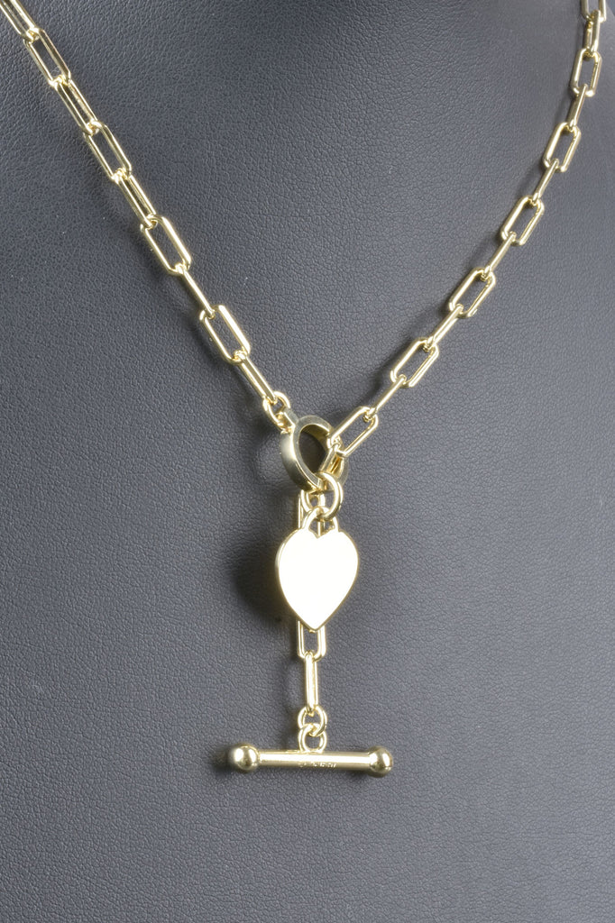 Italian "Trend Right" Toggle Heart Necklace