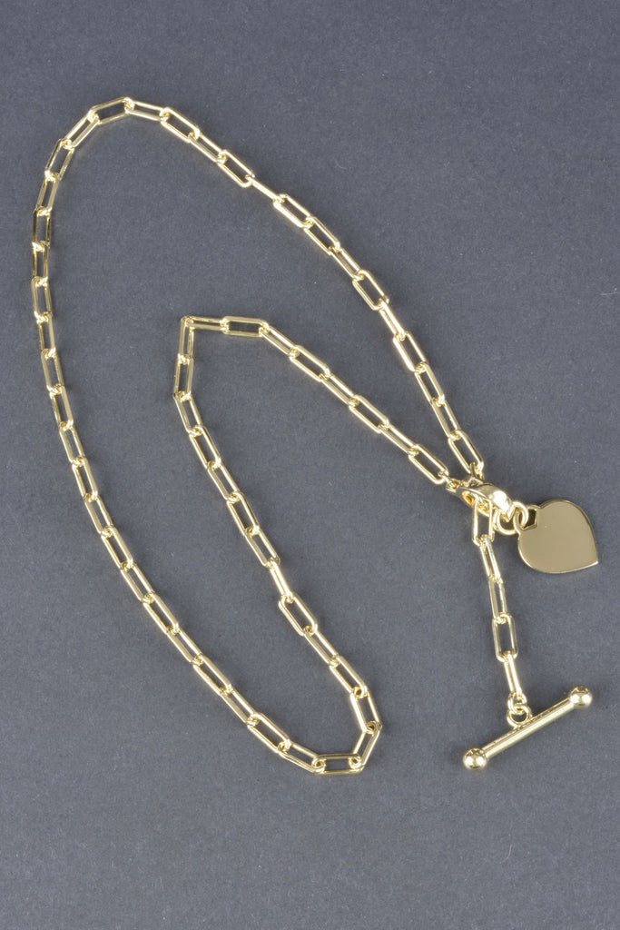 Italian "Trend Right" Toggle Heart Necklace