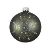 Moss Green Snowflake Glass Ornaments, Set of 6