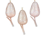 Glass Tulip Ornaments, Set of 6