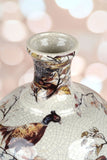 Ceramic Pheasant Vase with Pedestal