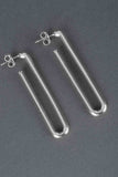 Italian Elongated Oval Hoop Earrings