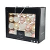 42 Piece Gold, Pink and Silver Glass Ornament Box Set