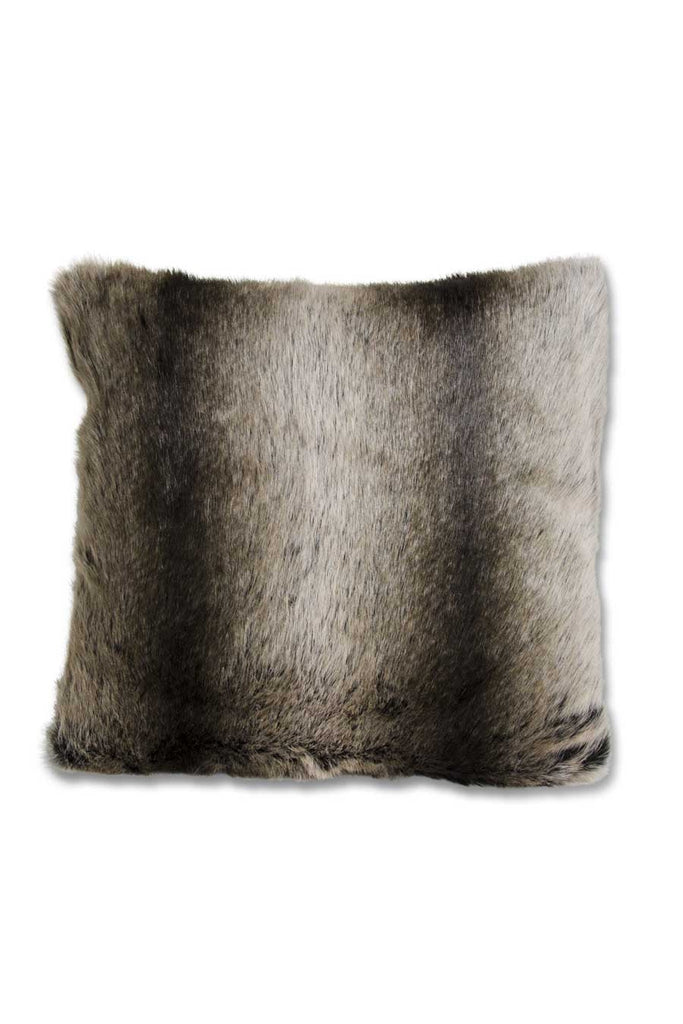 Winter Woodland Tones Faux Fur Pillow, 18" or 24" Square