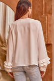 Embroidered Top with Sleeve Detail