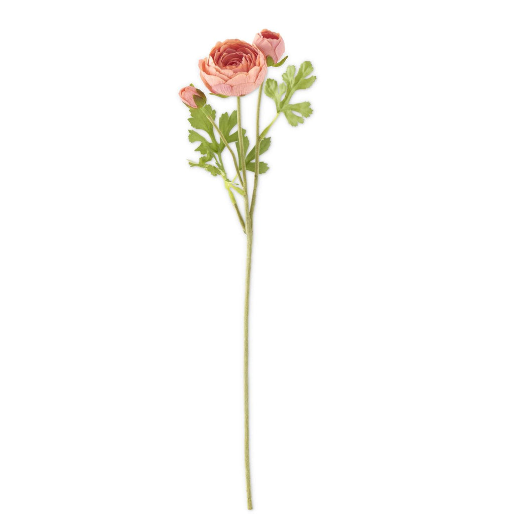 Coral Real Touch Ranunculus, Set of 3