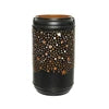 Black and Gold Tea light Candleholder W/ Cutout Stars, Set of 2