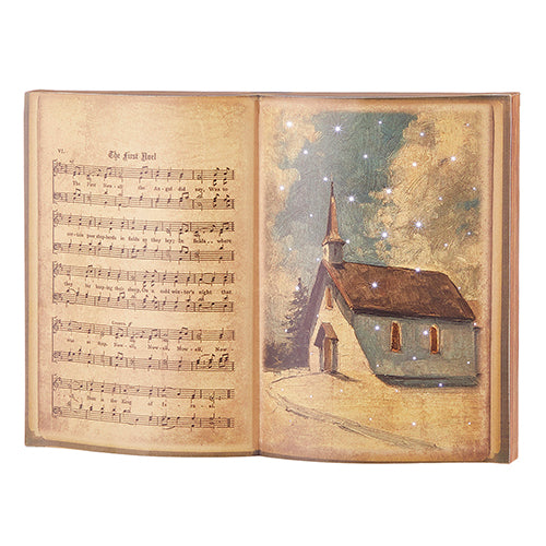 14" First Noel Church Lighted Book