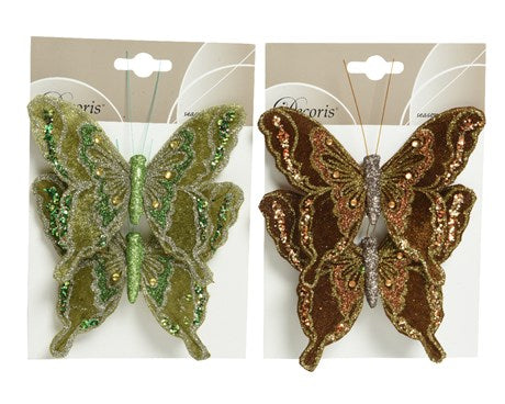 Sequin Butterfly on Clip, Set of 8