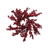12 Inch Mini Red and Burgundy Berry Candle Ring, Set of 2