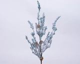Snowy Blue Berries and Pinecone Sprays, Set of 6