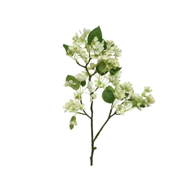 White and Green Flower Blossom Branches, Set of 2