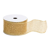 Gold Glitter Net Luxury Wired Ribbon, 10 yds