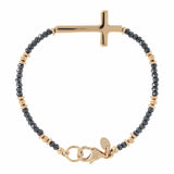 Hematite Bracelet with Cross