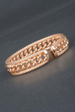Italian Handmade Woven Curb Cuff Bracelet